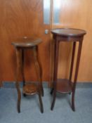Two Edwardian plant stands