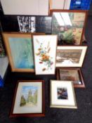 A quantity of assorted pictures and prints,