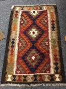 A Maimana kilim rug 128 x 85 cm.