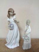 A Lladro figure - Treasures of the earth (flower box),