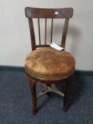 A nineteenth century adjustable harpist's chair