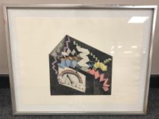 Continental school : A limited edition colour print depicting a rainbow, 53 x 39 cm, framed.