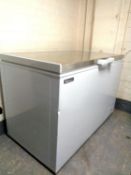 A Blizzard stainless steel topped chest freezer,