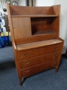 A mid 20th century teak writing bureau.