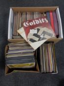 Three boxes containing a quantity of vinyl LPs to include classical, world music etc.