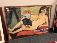 Continental gallery print, 99 x 69 cm, framed.