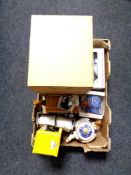 A box of Ringtons china to include boxed Millennium Welsh dresser teapot, chintz jug and teapot,