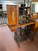 A 20th century Pfaff treadle sewing machine