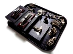 A tray of boxed Royal Hampshire pewter collection locomotives 'Thomas and James',