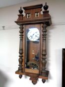 An early 20th century Junghans eight day wall clock.