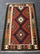 A Maimana kilim rug 128 x 85 cm.