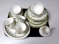 A tray containing 31 pieces of Royal Doulton Ashmont tea and dinner china.