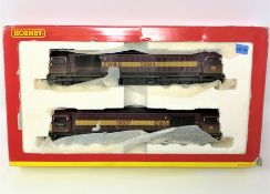 Hornby : R2411 EWS CO CO Class 58 Diesel Electric Locomotive Set, boxed.
