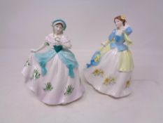 Two Royal Worcester figures, Sweet Daffodil No.1427 of 9500 and Sweet Snowdrop No.1427 of 9500.