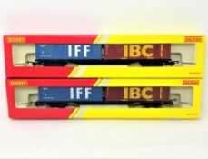 Hornby : R6425 Container Wagon 2 x 30ft, boxed.