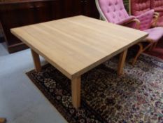 A square coffee table.