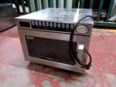 A Samsung CM1929 1850W stainless steel commercial microwave
