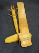 A hand made model of an airplane.