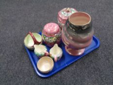 A tray of 7 pieces of Maling lustre china