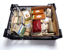 A box containing a very large quantity of loose cigarette cards