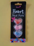 Six boxes containing a quantity of new Pretty nail decorations