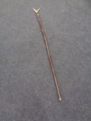 An antler handled walking staff