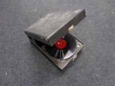 A Colombia Grafonola record player in box