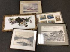 After Tom Mcardle : St Mary's Island, signed colour print,