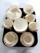 A thirty piece antique Cauldon ware tea service