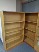 A pair of 20th century SKM open bookshelves