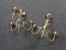 Two contemporary three way light fittings