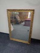 A gilt framed bevel edged mirror