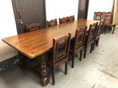 A good quality pine farmhouse table, 98.