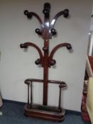 A Victorian mahogany hall stand