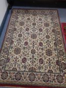 A machined Persian design rug