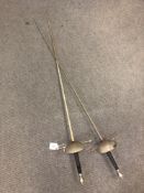 Two fencing epee's