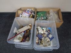 Four boxes of a large quantity of art supplies