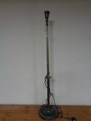 An Art Deco brass standard lamp