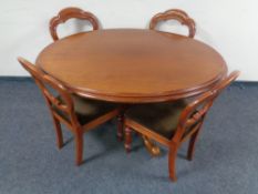 A 19th century mahogany serpentine front double door sideboard fitted a drawer with barley twist