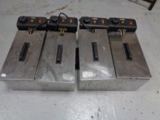 Two Princess stainless steel twin electric fryers