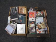 Two boxes of assorted CD's