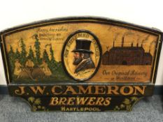 A vintage hand painted advertising board 