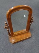 A mahogany dressing table mirror fitted a drawer