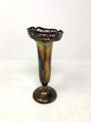 A pierced silver vase CONDITION REPORT: Slightly warped, 96.