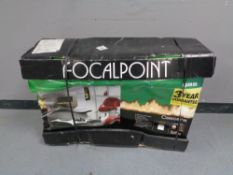 A Focalpoint contemporary flueless gas fire (boxed as new)