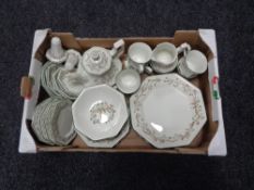 A box of Johnson Brothers Eternal Beau table ware