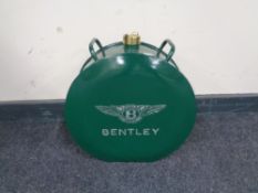 A reproduction vintage style twin handled petrol can 'Bentley'