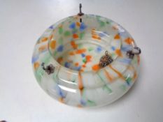 An Art Deco glass light shade