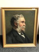 Early Twentieth Century School : A Head and Shoulder Study of a Bearded Gentleman Wearing a Dark