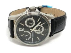 A Gentleman's Reserver automatic wrist watch on black leather strap